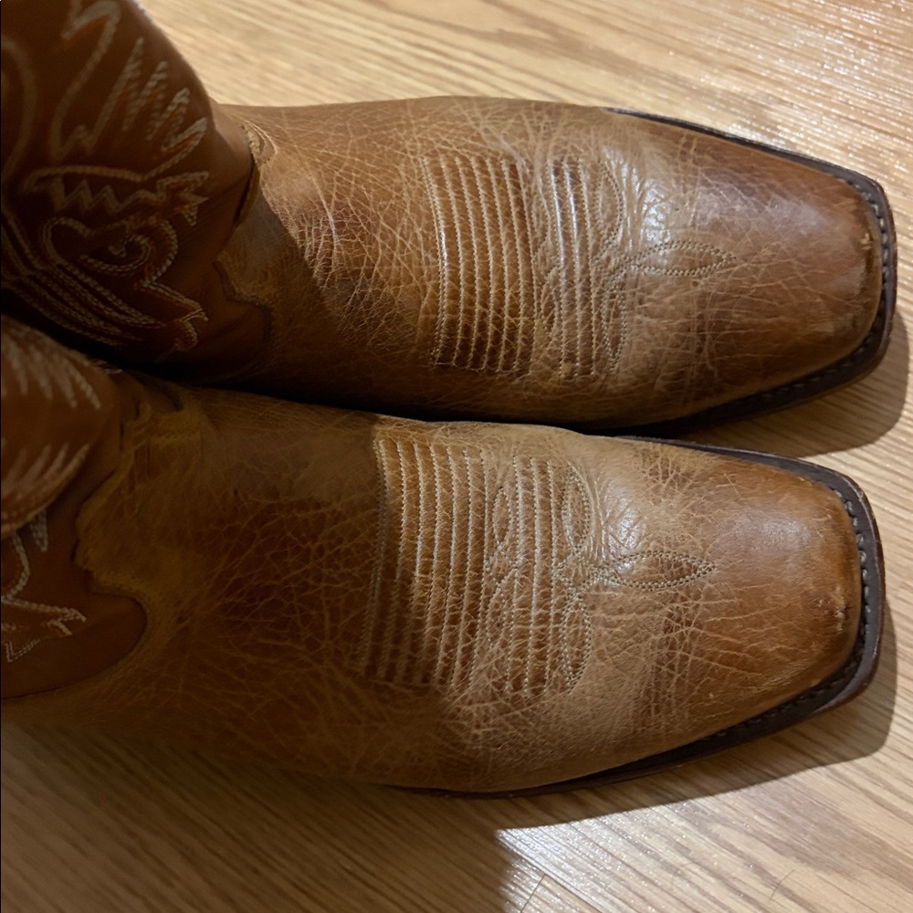Nocona Boots Brown Leather Cowboy Boots - Picture 10 of 13